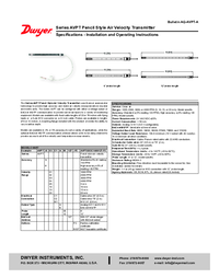 Thumbnail of document Manual - AVPT Pencil Style Air Velocity Transmitter